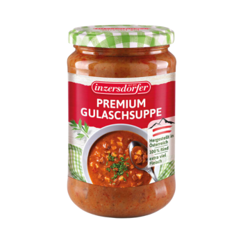 Inzersdorfer Premium Gulaschsuppe, 2 Teller, im Glas, 400 Gramm